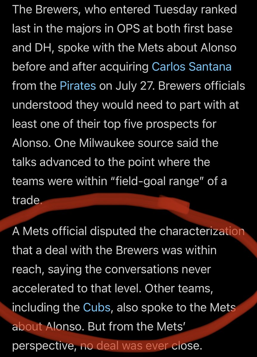 Pete's not going anywhere. Pete makes 20M+ in arb., MIL pissed off Burnes over 500K, and traded Hader pre-arb. MIL is leaking shit to cause dissension, as former MIL Pres. -Stearns to NYM has been heavily reported (while still under contract in MIL). #LGM