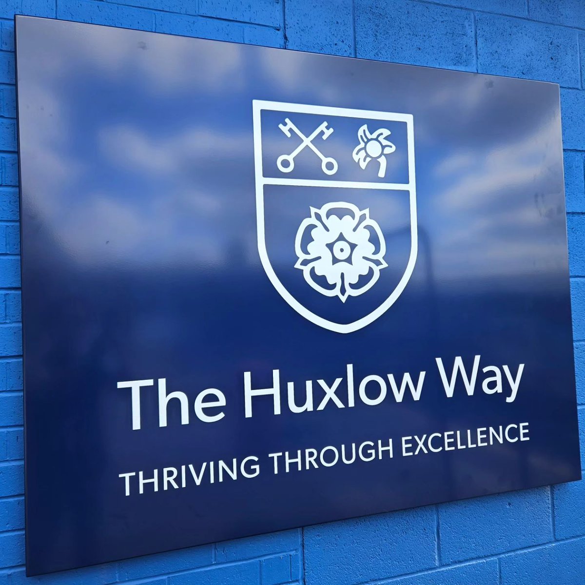 Huxlow's tweet photo. Many aspects of our site are having upgrades over the summer, including our new Huxlow Way signage. Thanks JW Signs Ltd they look great! #Huxlowpride https://t.co/oXi9wfmY27