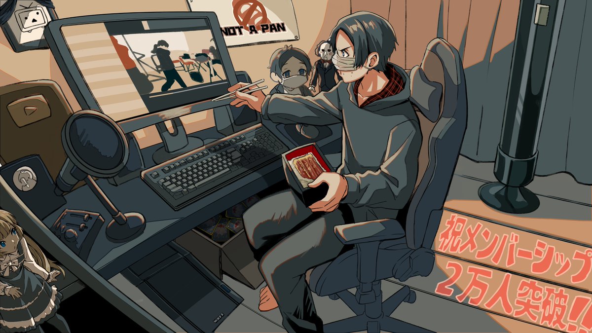 korekore19's tweet image. 暴露しか魅力ないと言われてきた俺が雑談して飯食ってるだけの月額700円のメンバーシップ生放送の会員数が25000人突破しました！まじで嬉しいです( ᐢ o̴̶̷̤   ̫ o̴̶̷̤ ᐢ )