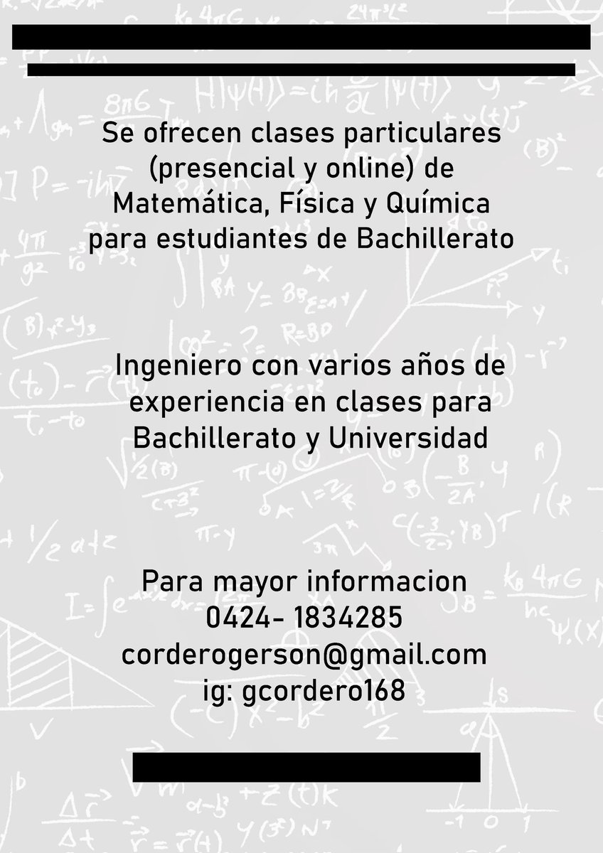 gcordero16's tweet photo. Clases presenciales y online para estudiantes a nivel escolar y universitario!! Estaré muy agradecido si me ayudan a difundir. Excelente día 😃 https://t.co/MExZBXDH8a