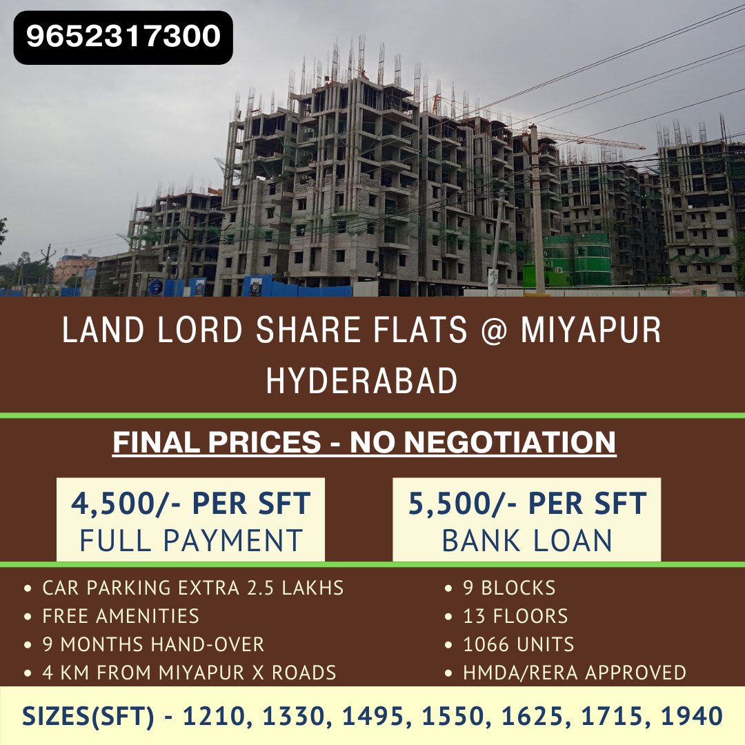 Looking for your perfect Home?

Miyapur in Hyderabad has flats for sale that offer you the best of space, comfort, and luxury.

Find your perfect flat today! #MiyapuFlats #HyderabadLiving #RealEstate
