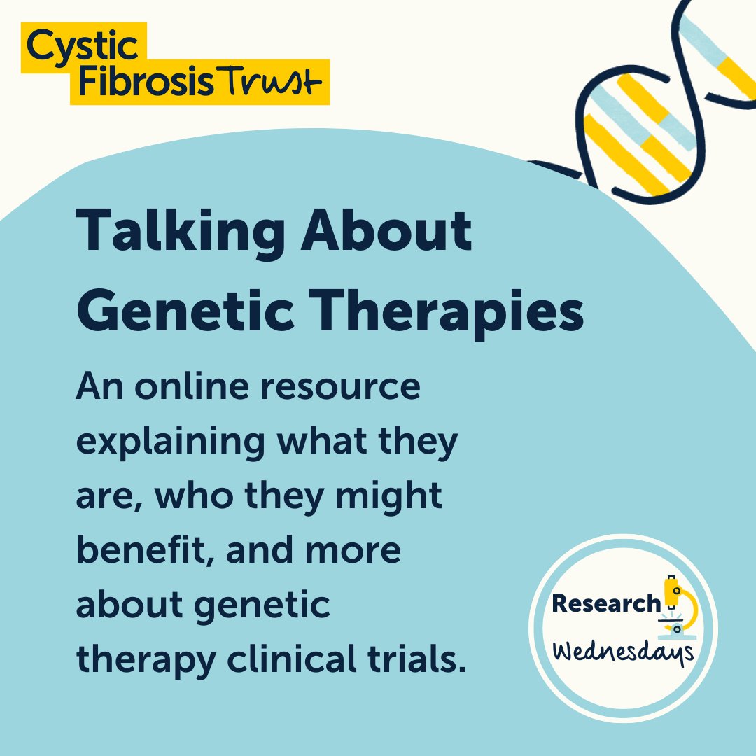 cftrust's tweet photo. Genetic therapies are a type of treatment being developed for #cysticfibrosis that work completely differently from current medicines, and there are many types.

Find out more on our website, including video explainers from researchers and doctors: 

https://t.co/ie6NHhjKEf https://t.co/NAC4XKxixV