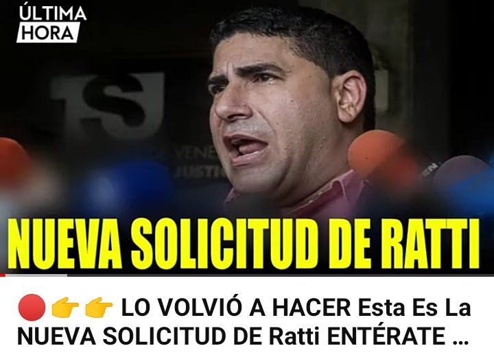 Lo Volvió Hacer!! Esta Es La Nueva SOLICITUD De RATTI. #23agosto #VenezuelaEnDesobediencia #FelizMiercoles #LoUltimo
ENTERÉSE AQUÍ 👇
youtu.be/vxgNK0cLmyg