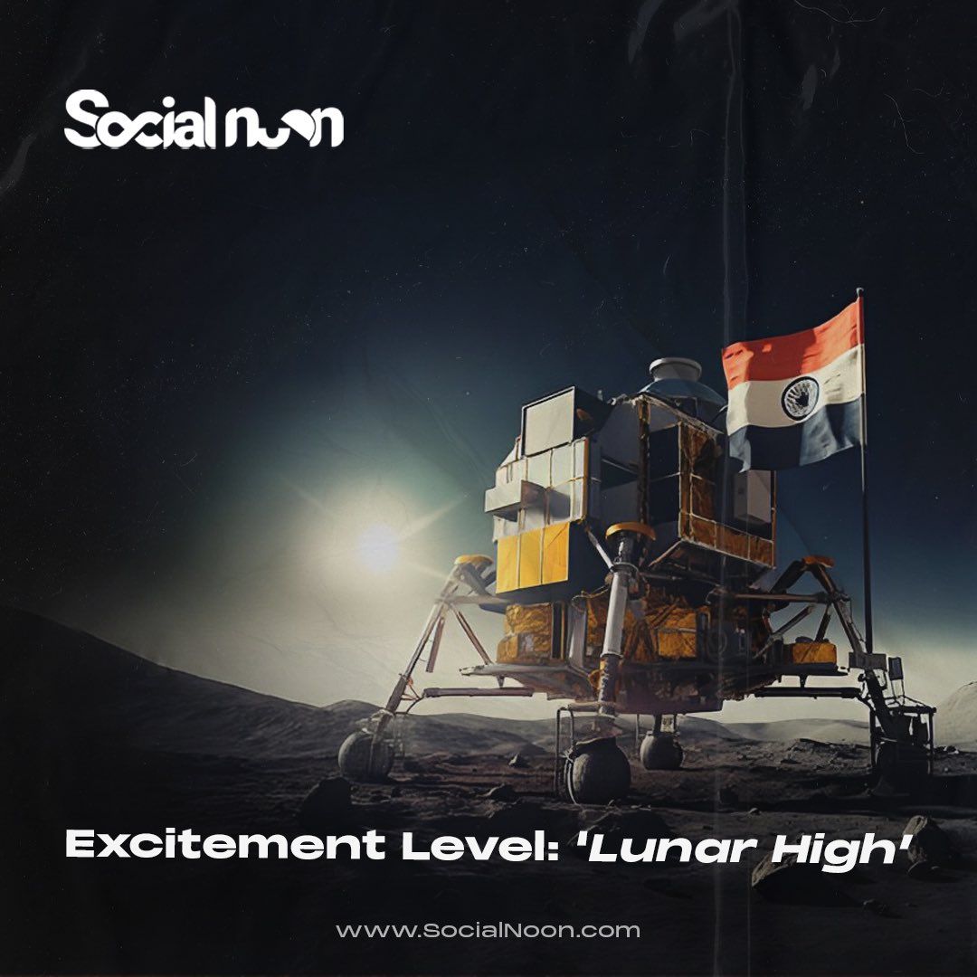 Excitement Level: Lunar High 🌑🚀

#Chandrayaan3 #ISROmissionsuccessful #IndiaOnTheMoon #successstories #socialnoon
