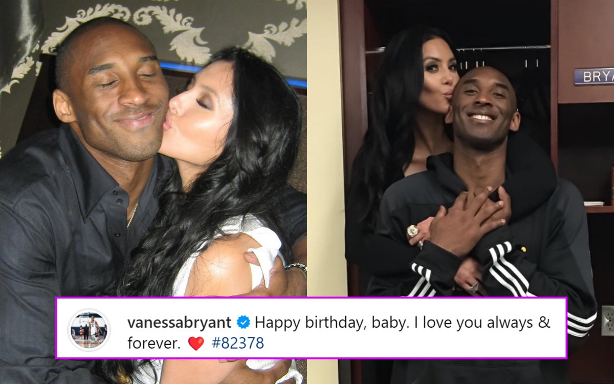 Vanessa Bryant wishes Kobe a happy 45th birthday on her IG ❤️