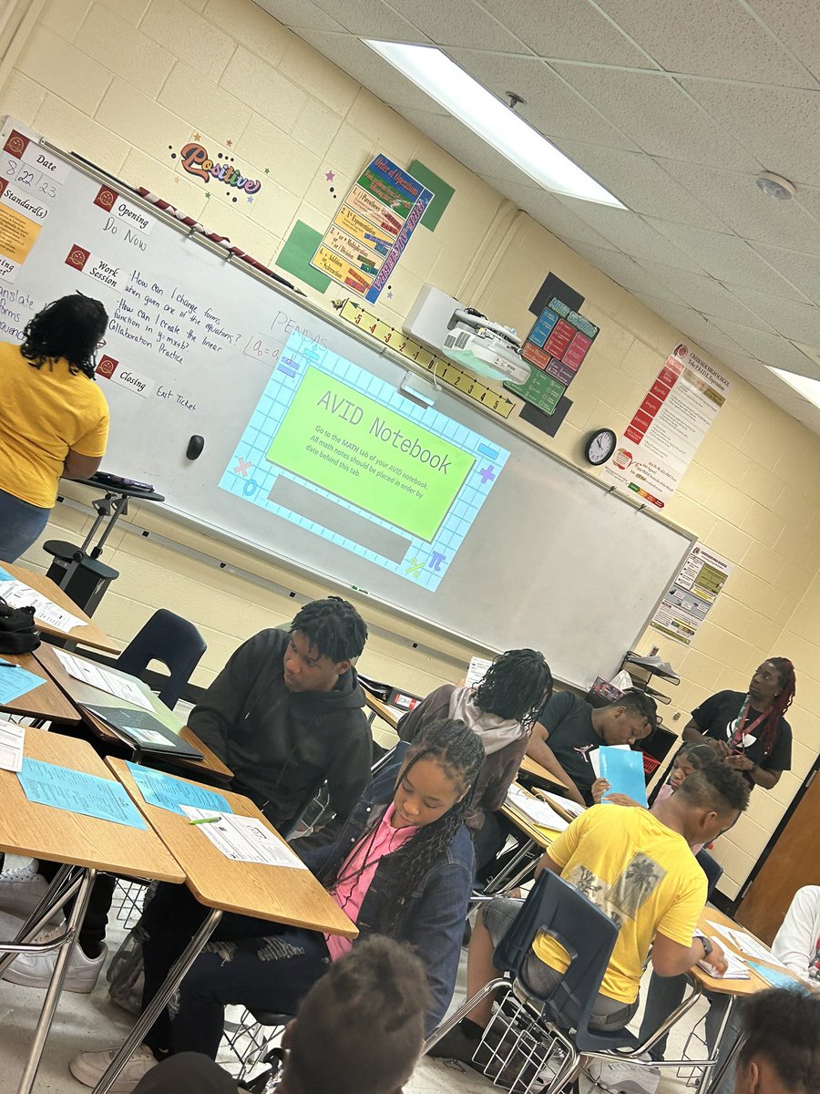 AprilTh17054423's tweet photo. Algebra I Tier I instruction in full implementation @Creekside_High . #allengaged #AlwaysAVID @DrTAGAwak https://t.co/yKMP2dVoUK