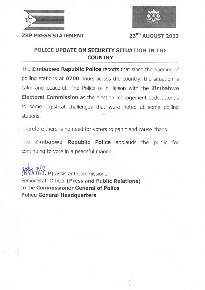 Zimbabwe Republic Police (@PoliceZimbabwe) on Twitter photo 2023-08-23 14:17:52