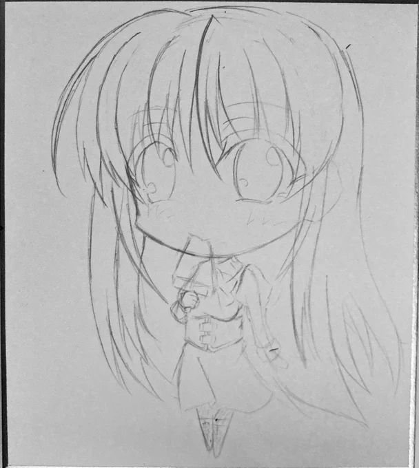 やっと描き途中だったイラストに
ケリがついたのでスイカバー参加の
今更、描いてますw

ラフが雑過ぎて分からないと思いますが
リリィちゃんですよ。

折角なら普段描かない子にしたいからね
(*'ω`*) 