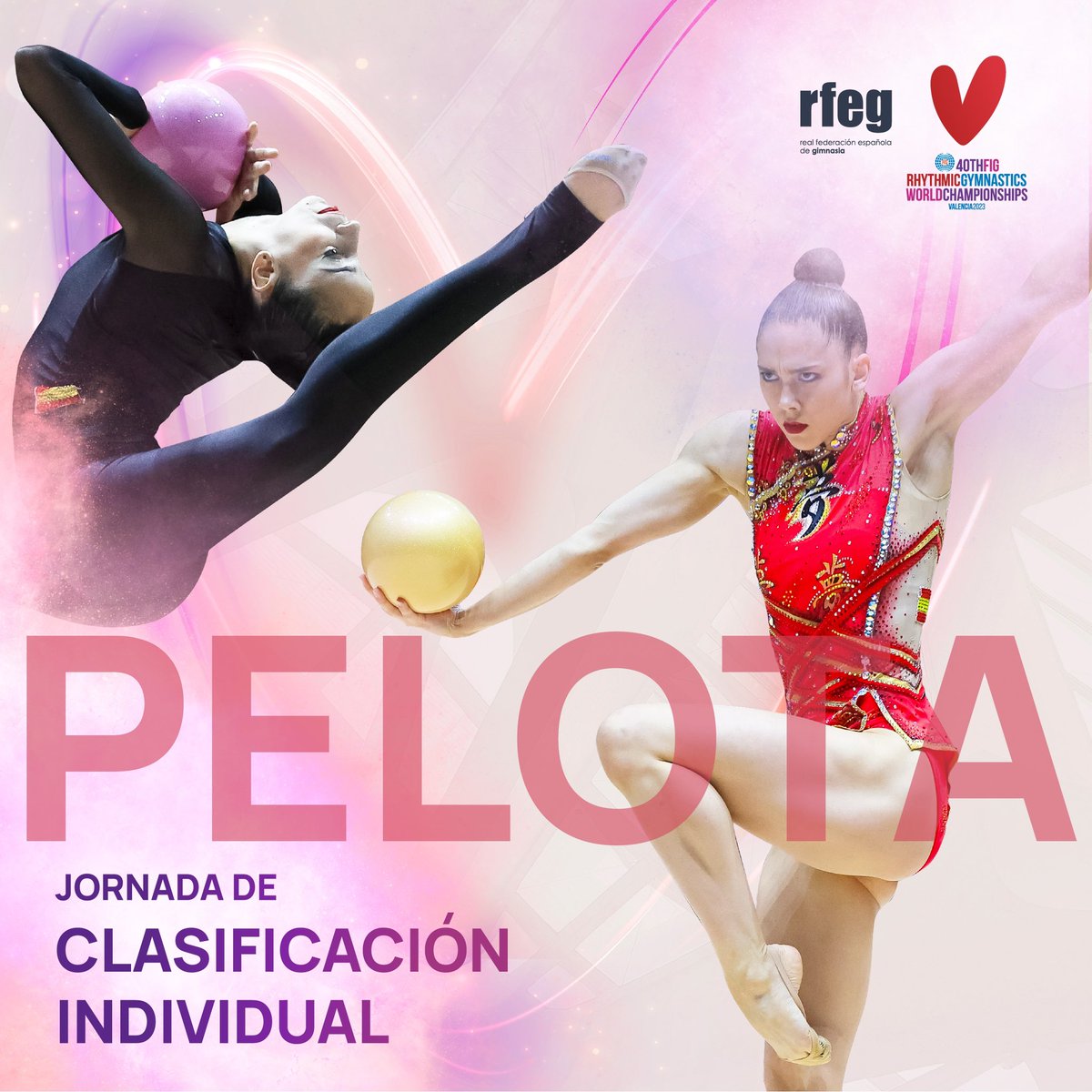 | CAMPEONATO DEL MUNDO VALENCIA 2023 🌏 |  

💥 Jornada de clasificación - 1ª rotación 

🇪🇸 PELOTA
Alba Bautista 32.000 
Polina Berezina 32.100 

#TeamESP ❤️ #RhyWorlds2023 💪🏼