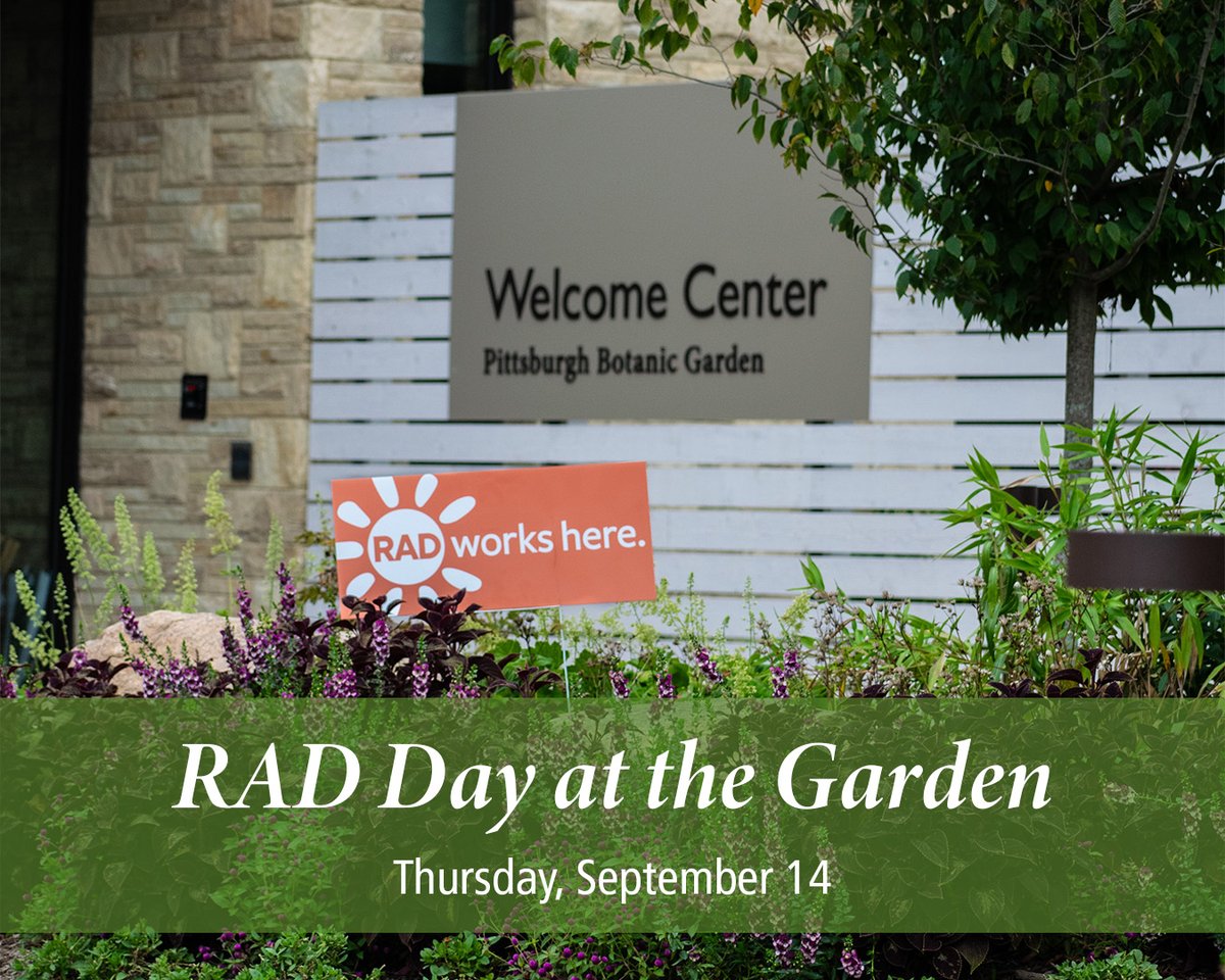 Pittsburgh Botanic Garden (@pbgarden) on Twitter photo Discover your next Garden adventure for free! ☀
Join us Thursday, September 14 to enjoy free admission as part of RAD Days 2023, thanks to the Allegheny Regional Asset District <a href="/radworkshere/">RAD | Allegheny Regional Asset District</a>
Timed tickets available now: bit.ly/3E5U6qy
#RADDay2023 Discover your next Garden adventure for free! ☀
Join us Thursday, September 14 to enjoy free admission as part of RAD Days 2023, thanks to the Allegheny Regional Asset District <a href="/radworkshere/">RAD | Allegheny Regional Asset District</a>
Timed tickets available now: bit.ly/3E5U6qy
#RADDay2023