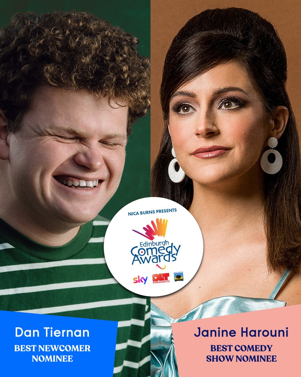 🏆 A HUGE CONGRATS to Janine Harouni and Dan Tiernan, each nominated for the Edinburgh <a href="/ComedyAwards/">Edinburgh Comedy Awards</a>! 

<a href="/tiernancomedian/">Dan Tiernan</a>'s show at @barrelcomedy is up for Best Newcomer, #JanineHarouni's show at <a href="/ThePleasance/">Pleasance</a> is up for Best Show 🏆