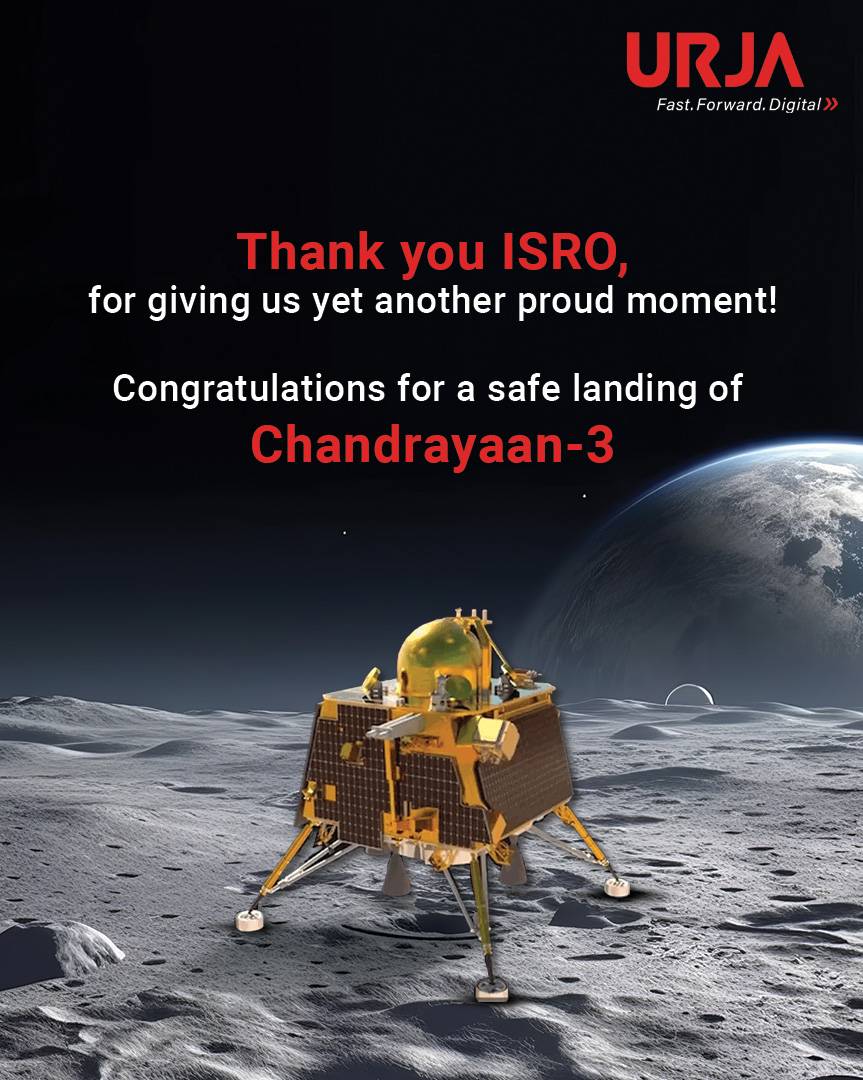 urjacomm's tweet photo. Proud moment for India!! Congratulations ISRO 

#chandryaan-3 #proudmoment #india #isro #urjacommunications https://t.co/2ftc2ktudr
