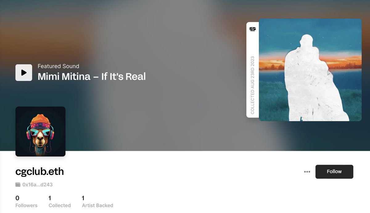 mimimusics's tweet photo. YAYYY! We have a new collector of 'if it's real' 😍 

Thank you so much @CryptoGirlsClub for the support in my musical journey and beyond, throughout all the years 🦋🌈 https://t.co/UM68ivI9YQ