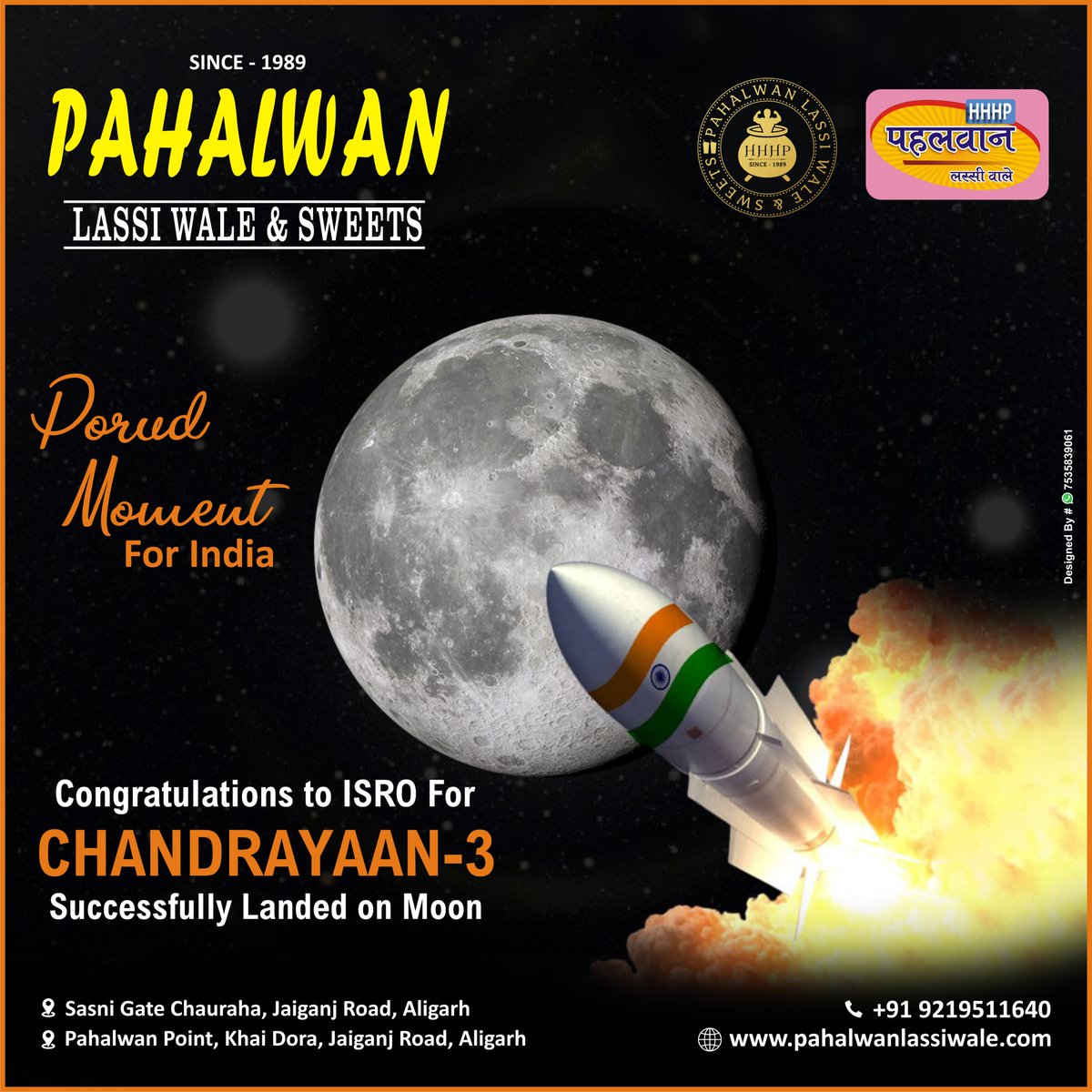 PahalwanLassi's tweet photo. This epic tale of prowess and mastery of ISRO will always remain as a proud moment in our hearts.
*
*
*
*
*
*
*
*
#ISRO #isro🚀 #isroindia #space #proud #proudmoment #chandrayan3 #chandrayan3 #india #indianflag https://t.co/u4oeikwtTx