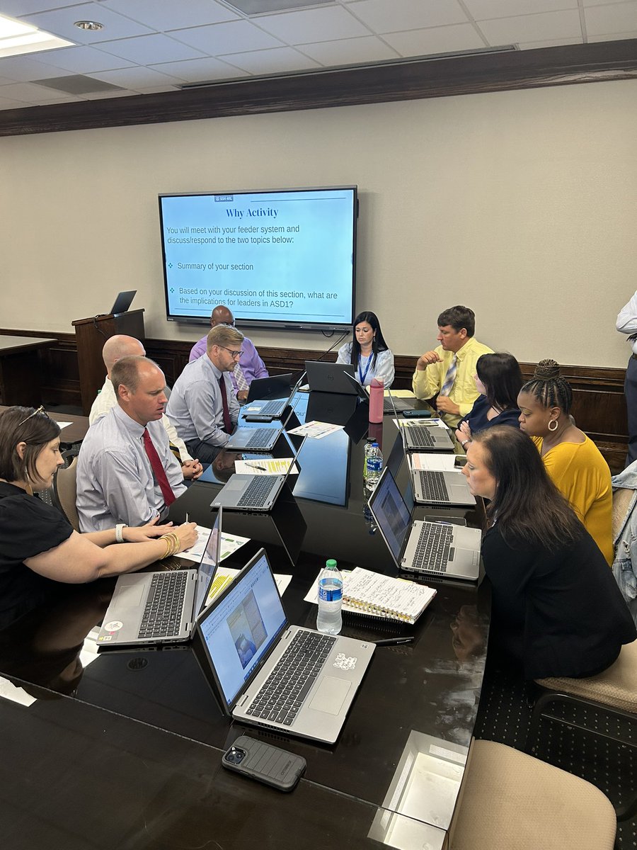 ASD_1Excellence's tweet photo. #ASD1 assistant principals and coaches discuss the importance of our collective “why” and moral imperative as we strive toward all students learning at high levels! #A1Excellence #ElevateA1 @SolutionTree #atPLC https://t.co/OpNRn6F5n6