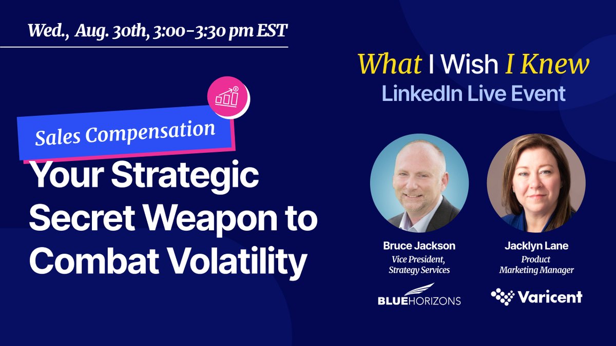 ⚠️ Seller fatigue is a real concern in a market that demands more effort than ever to close a deal. 

✅ Get details about how you can support sellers with strategic incentives planning during our next episode of #WhatIWishIKnew. 

Register today!
➡️ lnkd.in/e5fWY5Vy