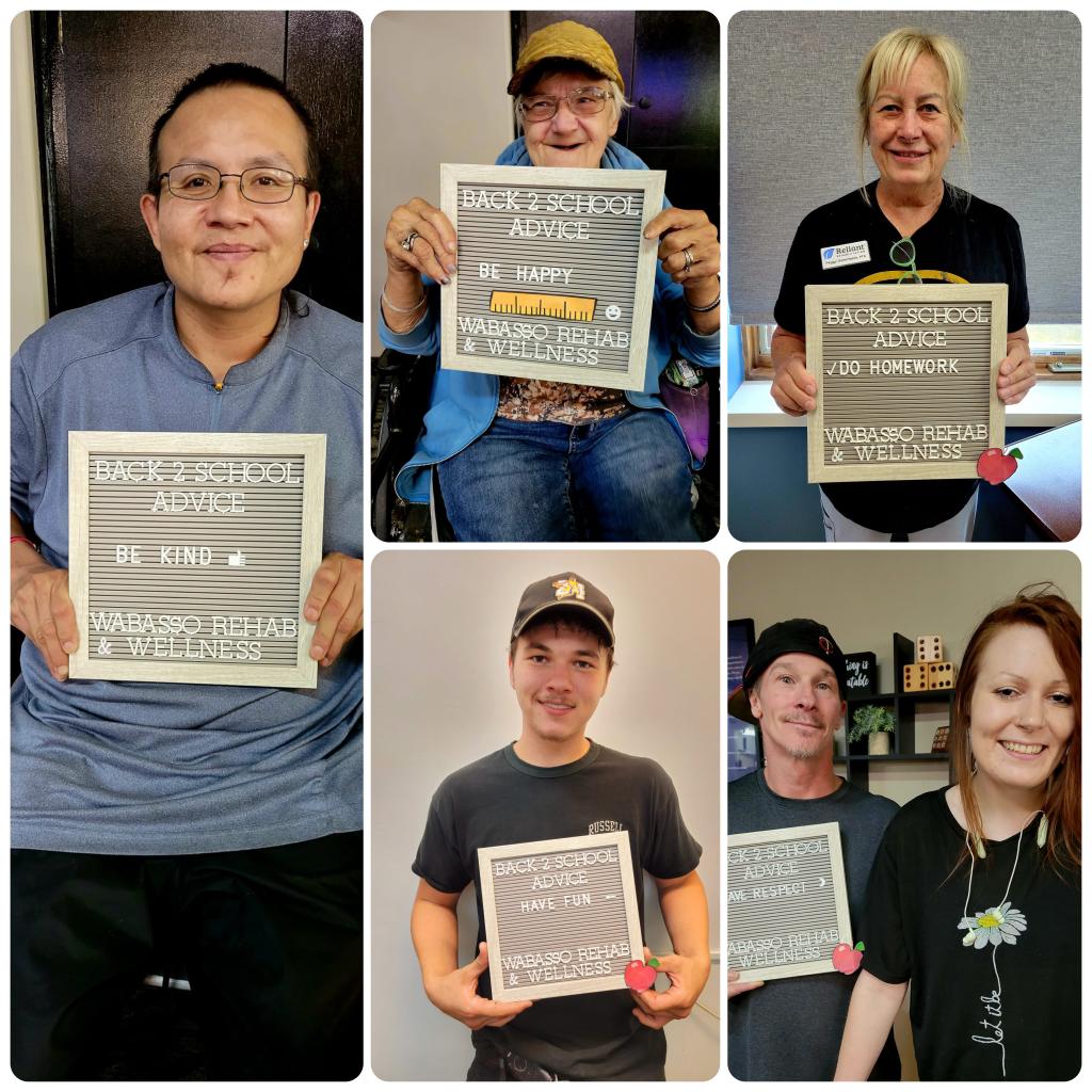 WabassoWellness's tweet photo. Back to school advice from the Wabasso Rehabilitation & Wellness Center staff and residents! ๐โ๏ธ
#backtoschool #advice #school #education #WeareWabasso #WabassoMn https://t.co/e7ECUimjhn
