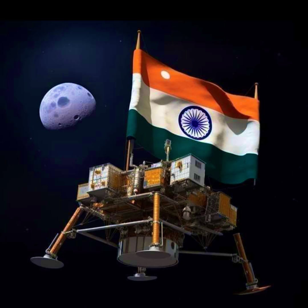 kanchanrawat's tweet photo. Congratulations on the lunar landing of Chandrayaan-3! May it inspire the future generation to dream big and aim to touch the moon and stars. @pushpaahl 
#Chandrayaan #Moon #India #ISRO #isrochandrayaan3mission #ISROIsTheBestSpaceAgencyInTheWorld #isroindia #ahlconinternational https://t.co/8qwSwncbm0