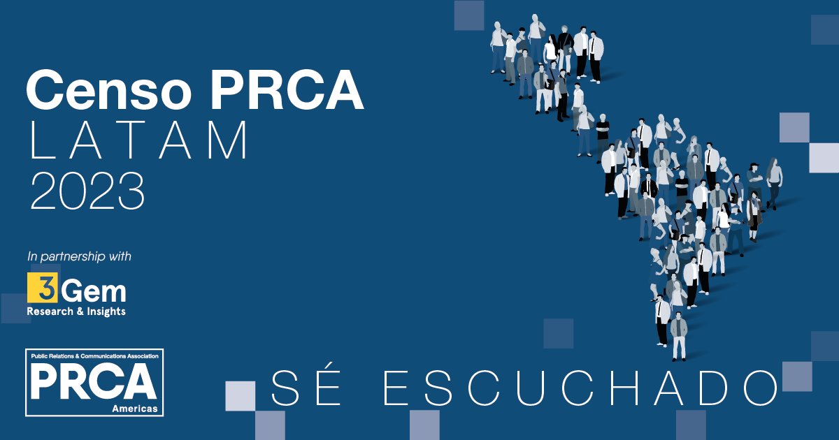 ¡Participa en nuestra encuesta sobre comunicaciones y relaciones públicas en LATAM! 

Aborda temas como salud mental, cultura laboral, diversidad e inclusión.

 ¡Únete al estudio de @3gemresearch! Encuesta disponible ahora: ow.ly/7UJ850PCm12