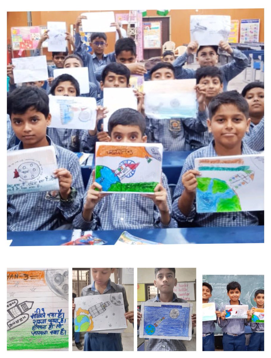 nilofar_irfan's tweet photo. India has once again etched its name, with #Chandrayan3Landing. 
This momentous achievement ignited a flame of excitement among the Indians.
Glimpses from @SBVYV C1 YAMUNA VIHAR. https://t.co/1Xi2gXeNZ9