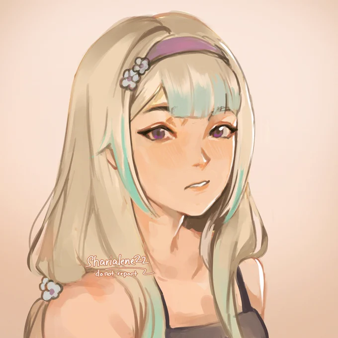 normie enna quick painting, immersion break (?) just trying out my old artstyle again I guess xD #Palouette 