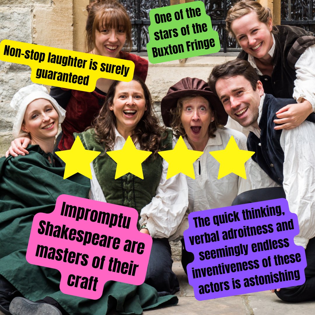 Reviews from our summer tour so far! 🤩 Don't miss our last few tour dates... 🌳 Thorington, Suffolk - Thu 24th Aug ☀️ Cirencester @Sundial_Theatre - Sat 9th Sept BOOK NOW 👉 impromptushakespeare.com