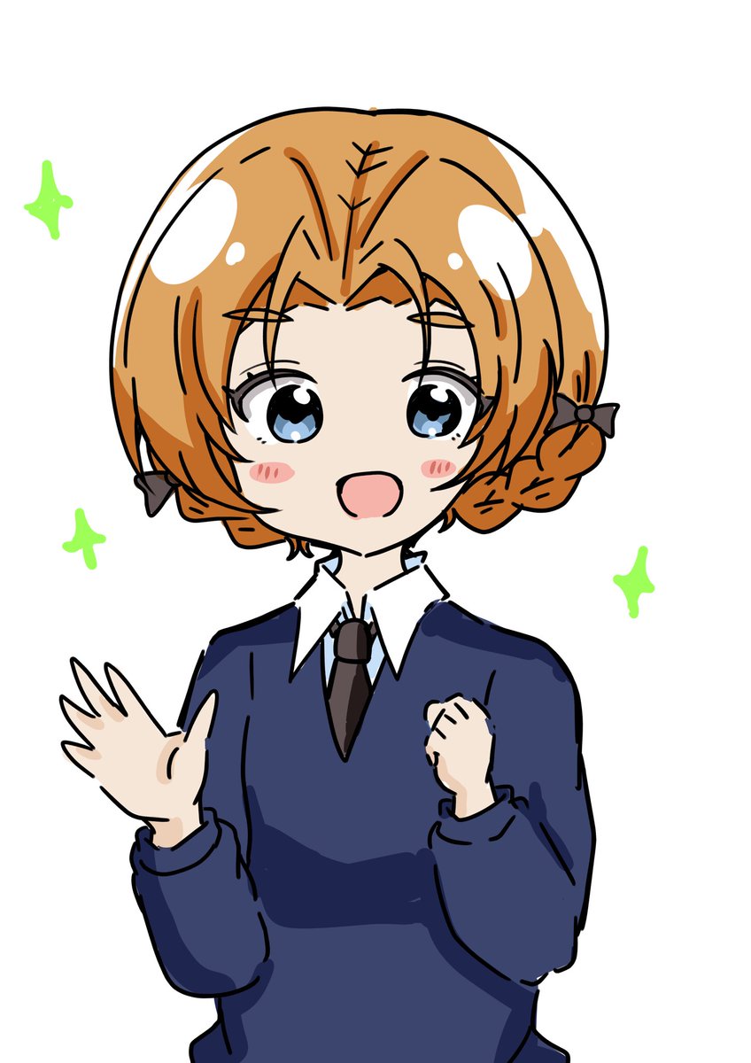 オレンジペコ(ガルパン) 「8月23日 特になしだったので、普通にペコちゃん! #1日1枚ペコ 」|八日市のイラスト