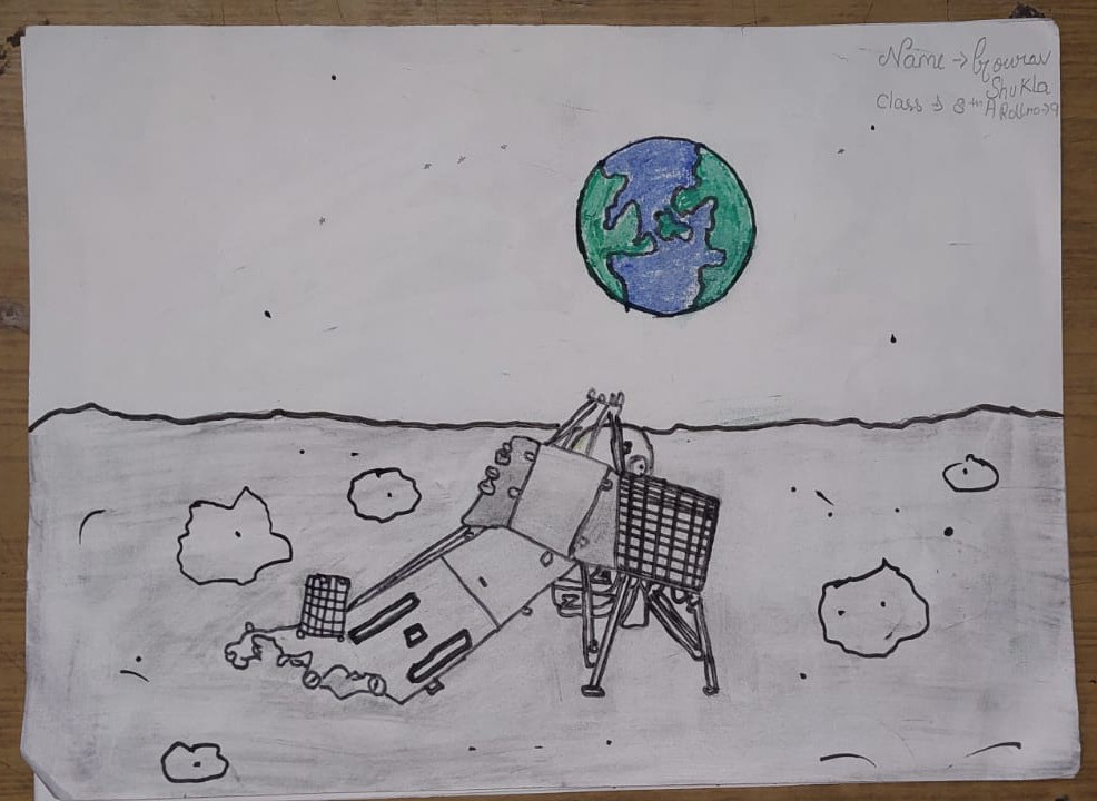 हमारे छात्रों ने चंद्रयान 3 की सफल लैंडिंग को इस तरह किया अभिव्यक्त!
<a href="/narendramodi/">Narendra Modi</a>
<a href="/isro/">ISRO</a>
<a href="/Dir_Education/">DIRECTORATE OF EDUCATION Delhi</a> 
<a href="/dilli_shiksha/">Dilli Shiksha</a> 
जय हिंद!
जय भारत !