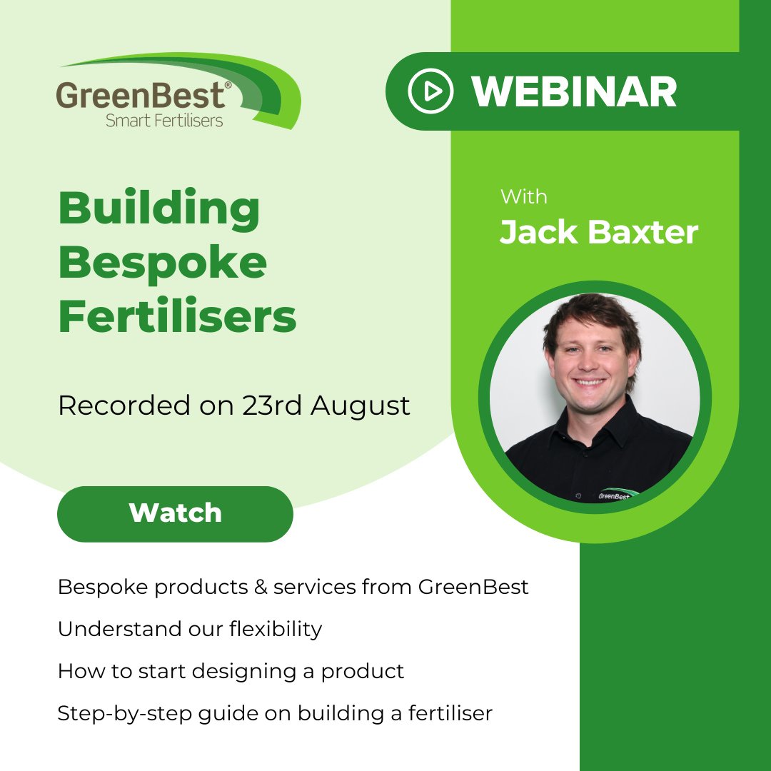 GreenBestLtd's tweet image. It was great to see so many people turn up for our 'Building Bespoke Fertilisers' webinar today, hosted by Jack Baxter.

We had several questions during the webinar and have had more since. If you want to know more about creating your own fertiliser range, get in touch or watch…