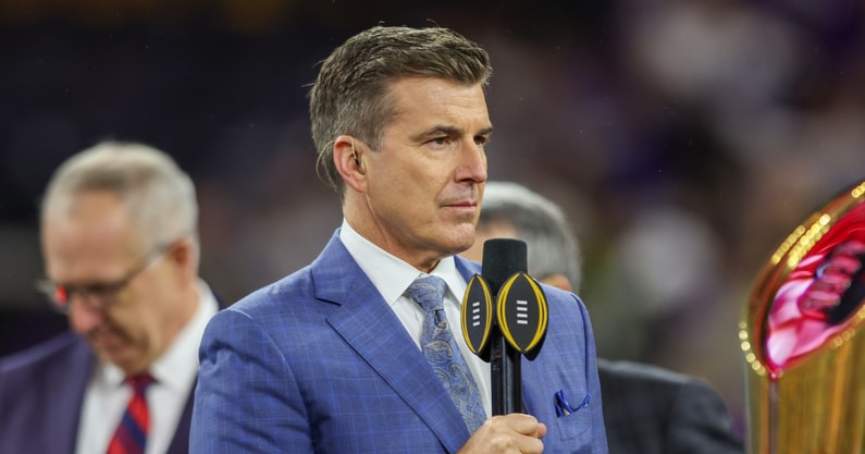 On3's tweet photo. Rece Davis' College Football Playoff Prediction🏆

Georgia
Michigan
USC
Florida State

(via @CollegeGameDay podcast) 

https://t.co/2M4NNQDLyq https://t.co/KryMJR60Zg