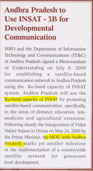 eclector1419857's tweet photo. @JaiTDP / @ncbn Govt.
2000
#MANATV #SAPNET #ISRO #AndhraPradesh
#Satellite enabled #Tech & #communications for
Distance Education
Telemedicine
HRD
Agriculture support👍
E-Governance
#SHG (self help groups) awareness building
Internet infrastructure
https://t.co/ocETEGmkdS https://t.co/HVorhVIJS2