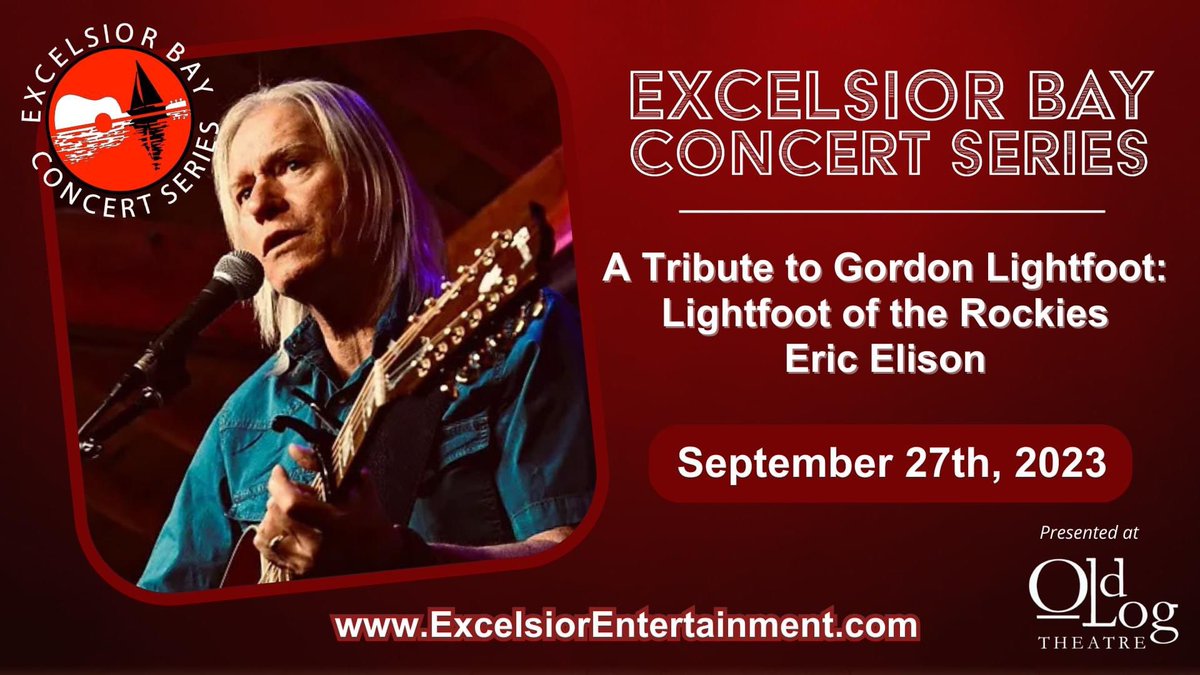 HelloBooking's tweet image. Don’t miss A Tribute to Gordon Lightfoot: Lightfoot of the Rockies on Sept. 27th at Old Log Theater! 

excelsiorentertainment.com