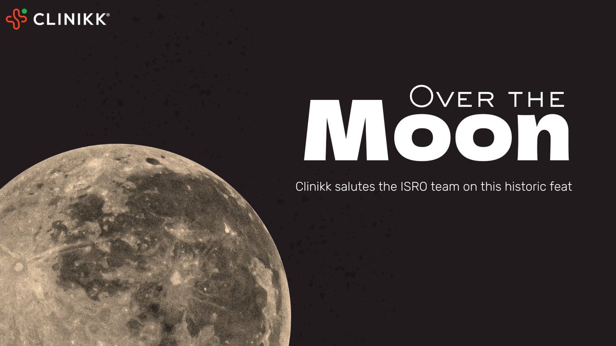 MyClinikk's tweet photo. Chandamama….. now just a tour away! @narendramodi Celebrating this proud moment  @isro    

#Chandrayaan3 #IndiaOnTheMoon https://t.co/qoJkoGHJPa