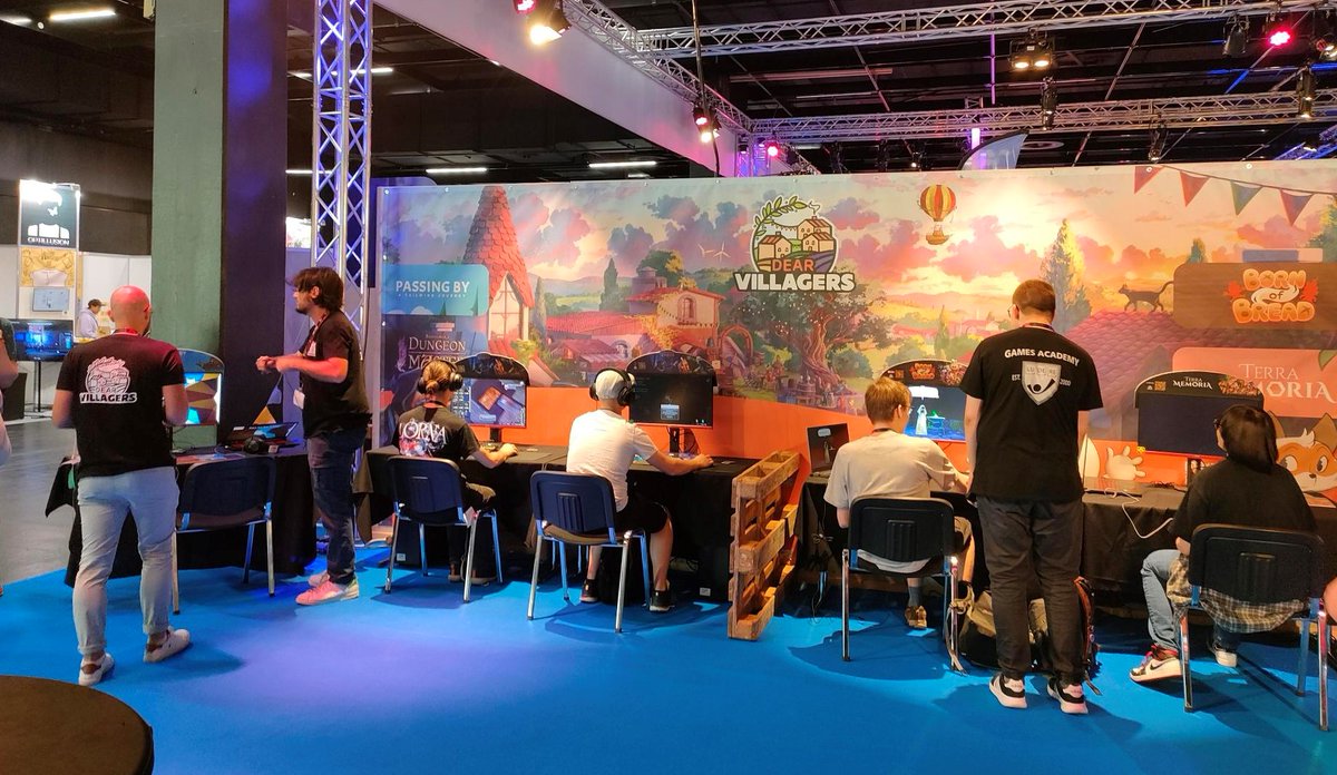 Come say hi at #Gamescom! 👋
We are ready to welcome you at the <a href="/IndieArenaBooth/">Indie Arena Booth</a> 🤗

Play our upcoming games:
🍞 Born of Bread by <a href="/wildartsdevs/">WildArts Games</a> 
🎈 Passing By by <a href="/StudioWindsocke/">Studio Windsocke | Passing By</a> 
🦊 Terra Memoria by <a href="/LaMoutardeGames/">La Moutarde (OSM / Terra Memoria)</a> 
🛋️ Naheulbeuk's Dungeon Master by <a href="/Artefacts_Stud/">Artefacts Studio</a>