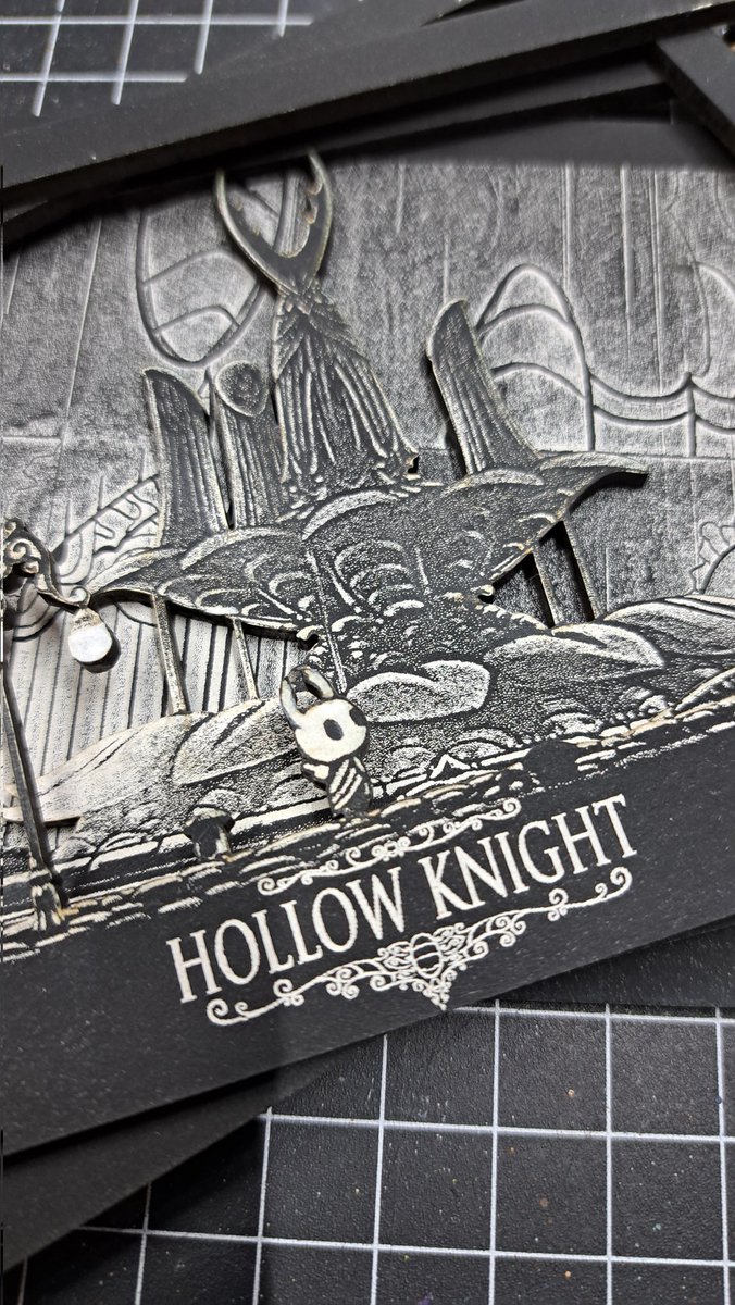 FantasyKraft's tweet photo. Doing some R&amp;D for a new Hollow Knight product.

#hollowknight #diorama #lasercut #videogames #woodenart https://t.co/Clt56mx5kT