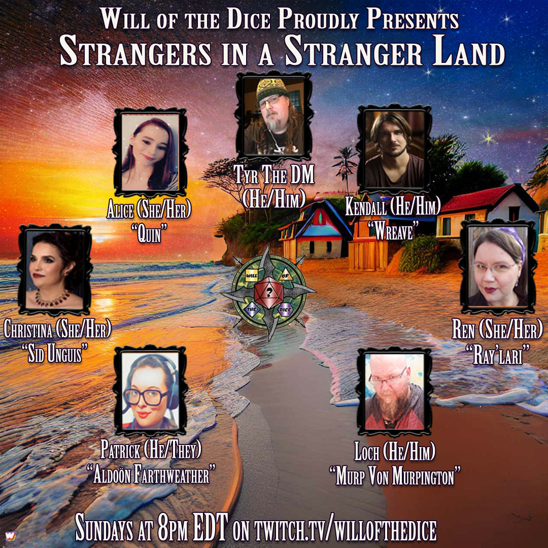 Will_of_theDice's tweet photo. So we are back with new content!
Fridays- Cast Guidance 12pm EST 
Saturdays- Game of Kings 8pm EST
Sundays- Strangers in a Stranger Land 8pm EST
Mondays- In Search of Heroes 8pm EST

#dnd #actualplay #dndcampaign #ttrpg  
https://t.co/YB6wLx2qvp https://t.co/m7B1zTOSfp