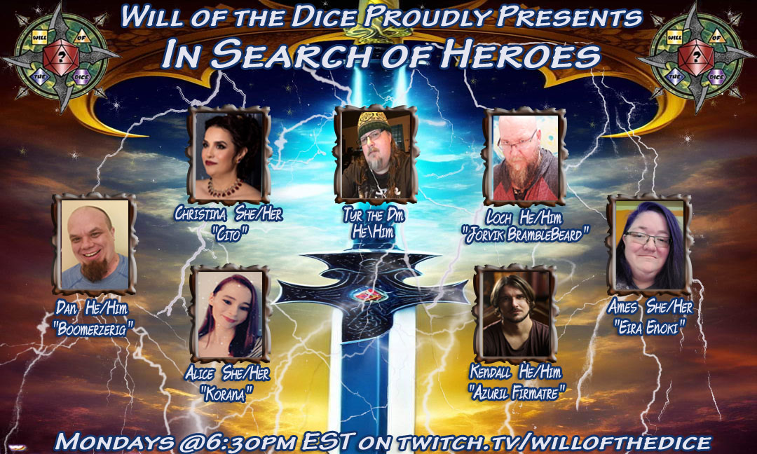 Will_of_theDice's tweet photo. So we are back with new content!
Fridays- Cast Guidance 12pm EST 
Saturdays- Game of Kings 8pm EST
Sundays- Strangers in a Stranger Land 8pm EST
Mondays- In Search of Heroes 8pm EST

#dnd #actualplay #dndcampaign #ttrpg  
https://t.co/YB6wLx2qvp https://t.co/m7B1zTOSfp