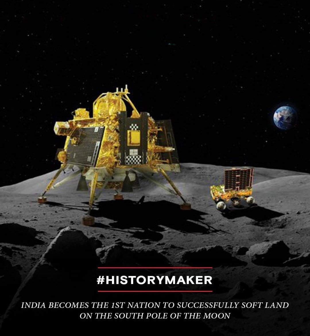 IdbiFor's tweet photo. 🚀 Kudos to @ISRO for triumphant touchdown of Chandrayaan 3! A stellar achievement tht makes our nation beam with pride. 🇮🇳 Saluting #ISRO, a shining example of Public Sector Institute, for its unwavering contribution to society's progress.
#Chandrayaan3
#SavePSU
#SaveIDBI https://t.co/gG4jLzPZ9m