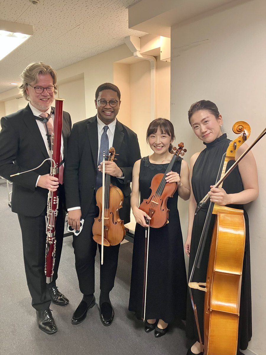 I’ve finished all of my performances for Affinis Music Festival Nagaoka 2023! I had the pleasure of performing both Saint Saens Septet and Devienne Bassoon Quartet. Thank you to everyone for a wonderful experience 🎻