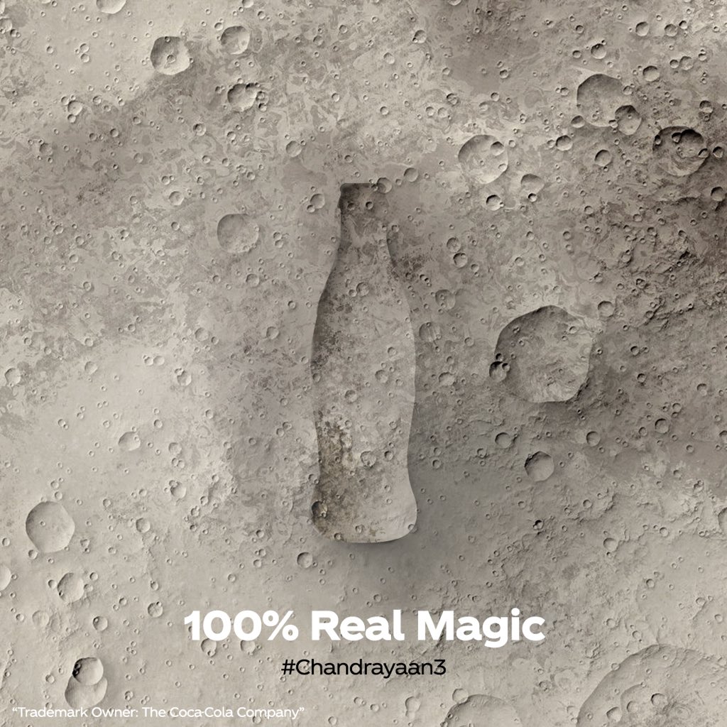 CocaCola_Ind's tweet photo. We are over the moon!
#RealMagic #CocaColaIndia #Chandrayaan3 https://t.co/D37yYTMpwJ