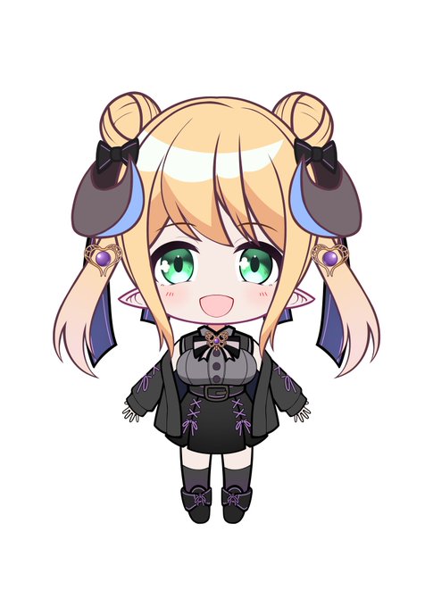 ちまちま作ってたからやっと絵が完成した～
動かすとき角抜いてもいいかな🤔 