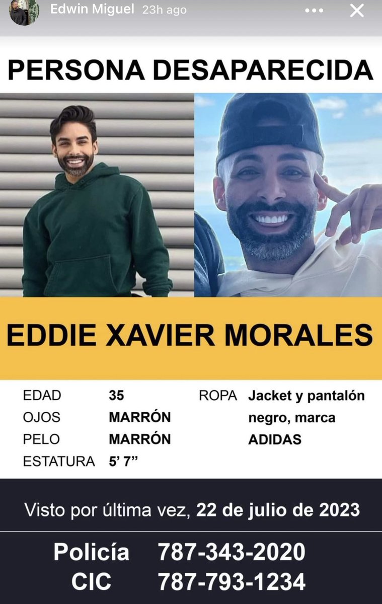 fulanitaYanie's tweet photo. Me cuesta entender que la desaparición de Eddie no se haya resuelto ni le hayan dado mucho foro en las noticias y redes sociales como a otras, pero lo vuelvo a compartir porque NADA cuesta. Ojalá alguien se apiade de esa familia y les de paz con información aunque sea anónima 🙏🏼 https://t.co/FlBijhxisq