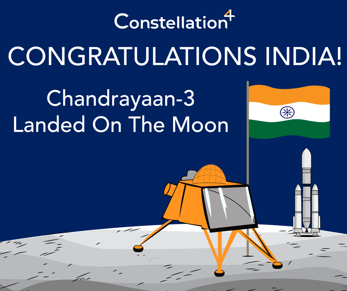 constell4health's tweet photo. Exciting Times in Space Exploration! 🚀 Congratulations to the Chandrayaan-3 team as they landed on the moon!

#Chandrayaan3 #Space #Moon #India https://t.co/ECzjsqbk4R