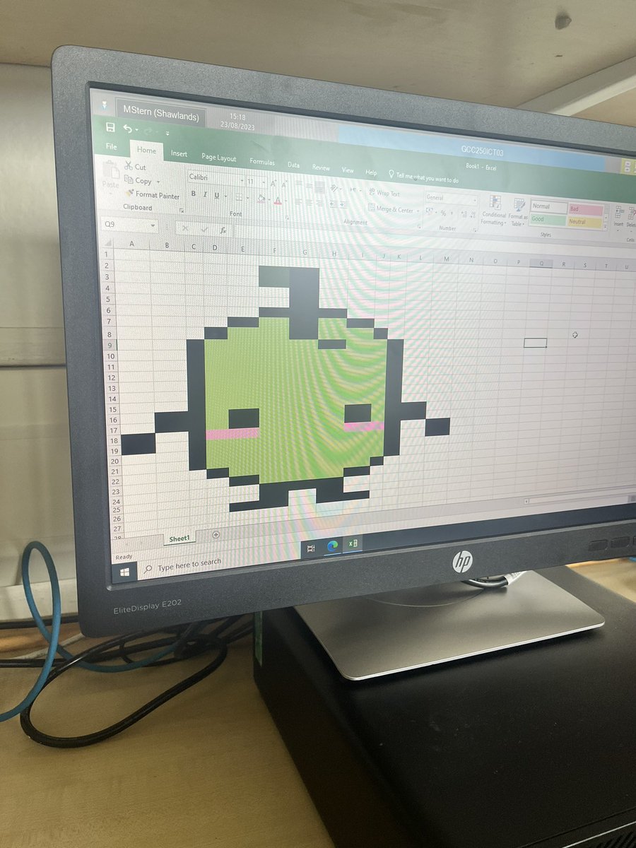 S2 ICT using spreadsheets to create images 😃
