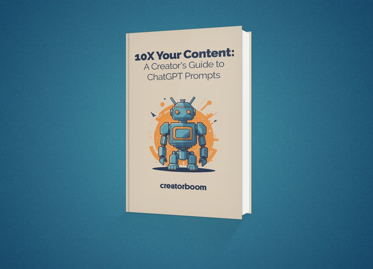 Free Guide:  

10X Your Content: A Creator's Guide to ChatGPT
Prompts

Dozens of ChatGPT prompts on brainstorming, research, headlines, content writing, email outreach, editing, and more. 

Level up your creator game with AI.

Like and reply "AI", and I'll DM you a link.