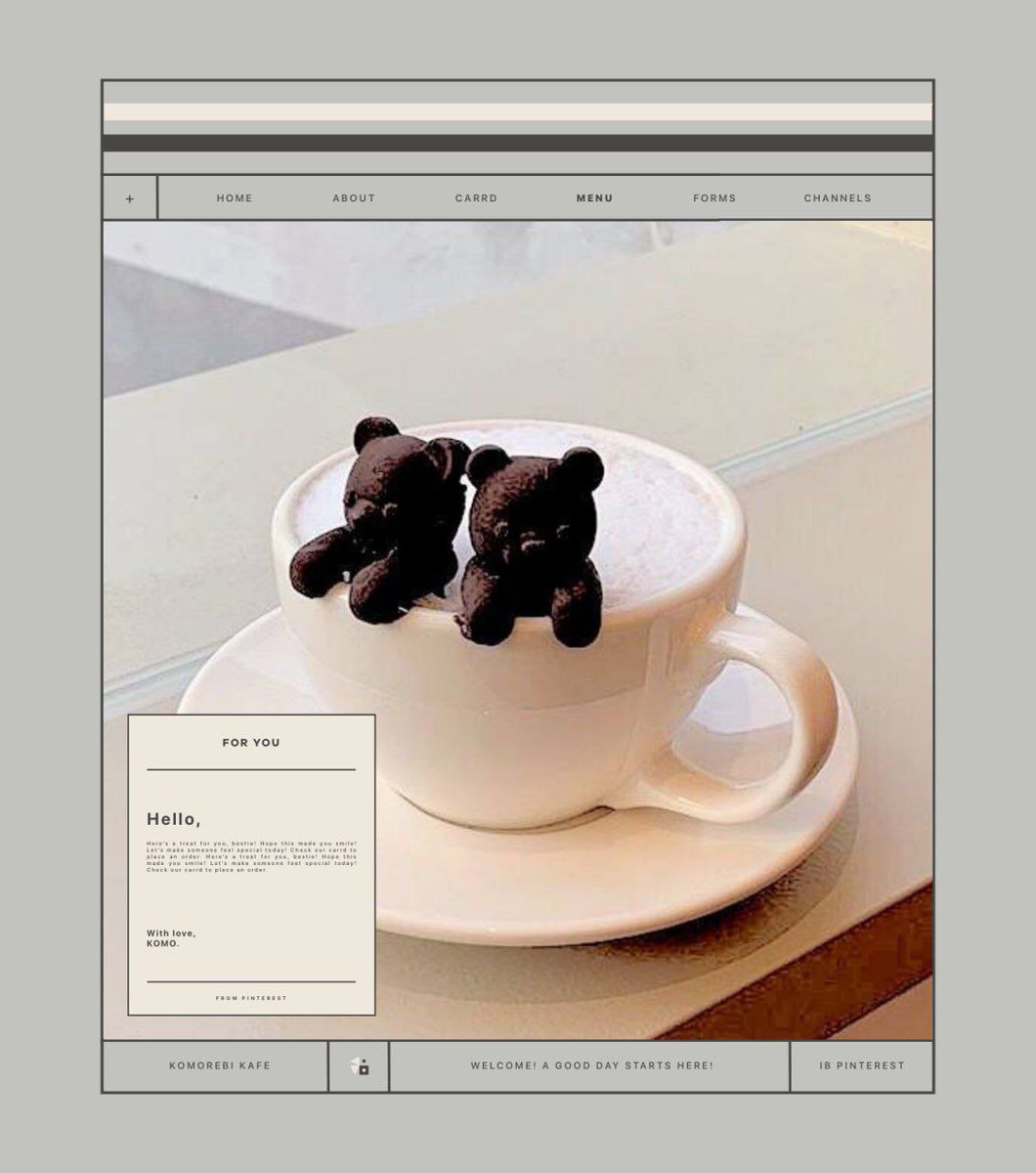 komoave's tweet image. ⠀⠀

͏   こもれび   ⌗   KOMO!
   for  you   @loevito.
   from   ༝༚   yuan.
   ⤥    libre lang, enjoy!

⠀⠀