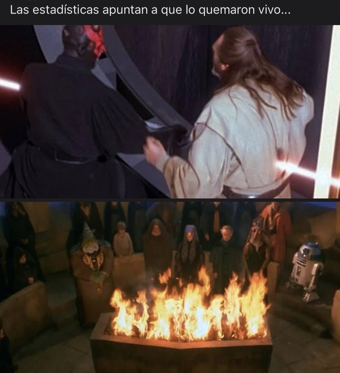 Spideremilio's tweet photo. Uno ve la serie de Obi Wan y Ashoka, solo para darse cuanta del terrible destino de Qui-Gon. https://t.co/wlbRfqXLVX