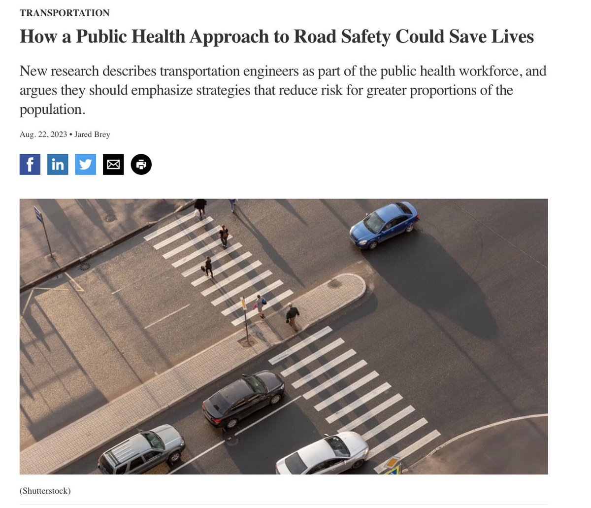 How a Public Health Approach to Road Safety Could Save Lives