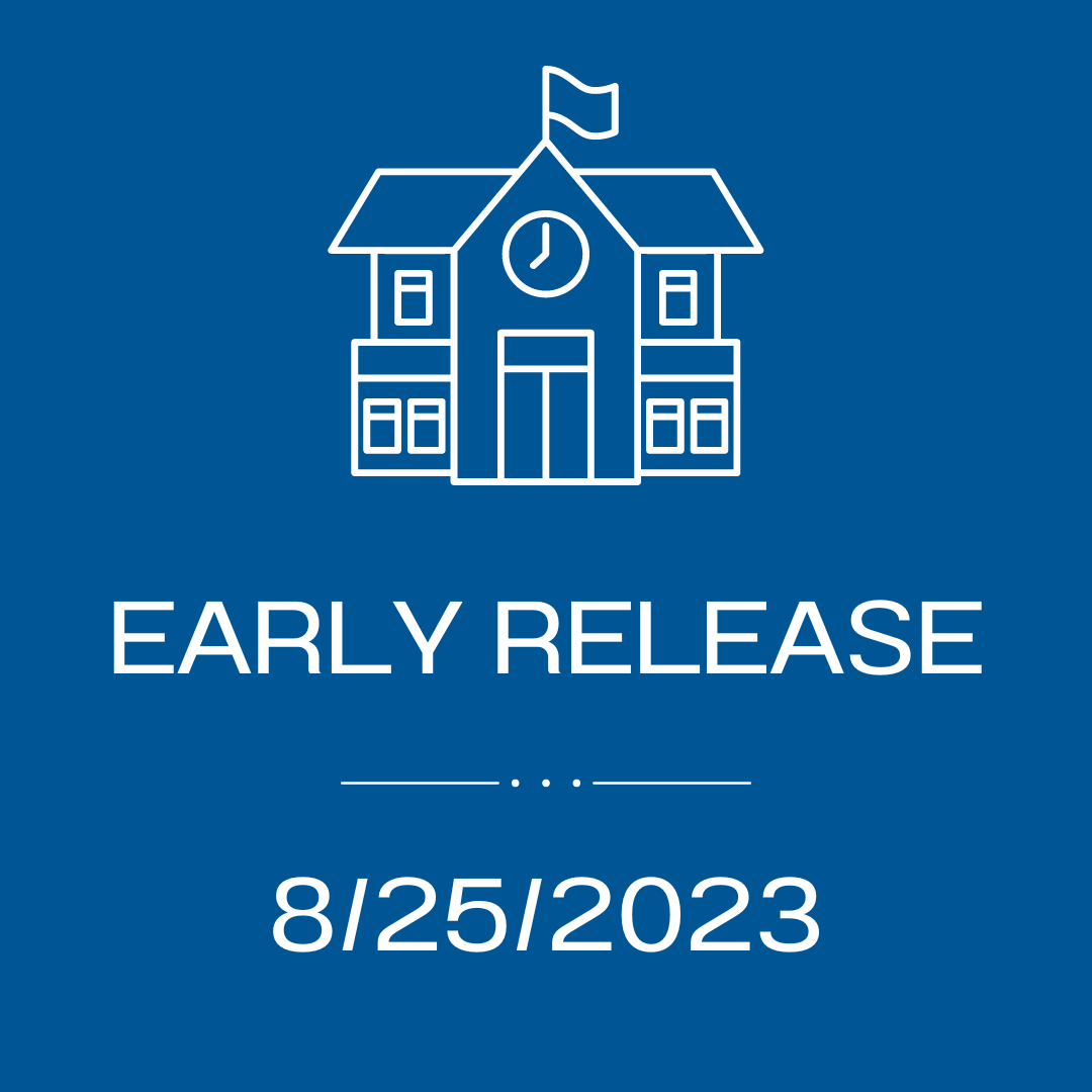 VictoryRidge's tweet photo. **FRIDAY, AUGUST 25, 2023 IS EARLY RELEASE**

School will release at 1:15 PM. Car riders will need to be picked up at this time. Bus riders will arrive 2 hours earlier to their bus stops. There is no Aftercare available.

#VRAPRIDE #VictoryRidgeAcademy https://t.co/r2CWpWLnVz