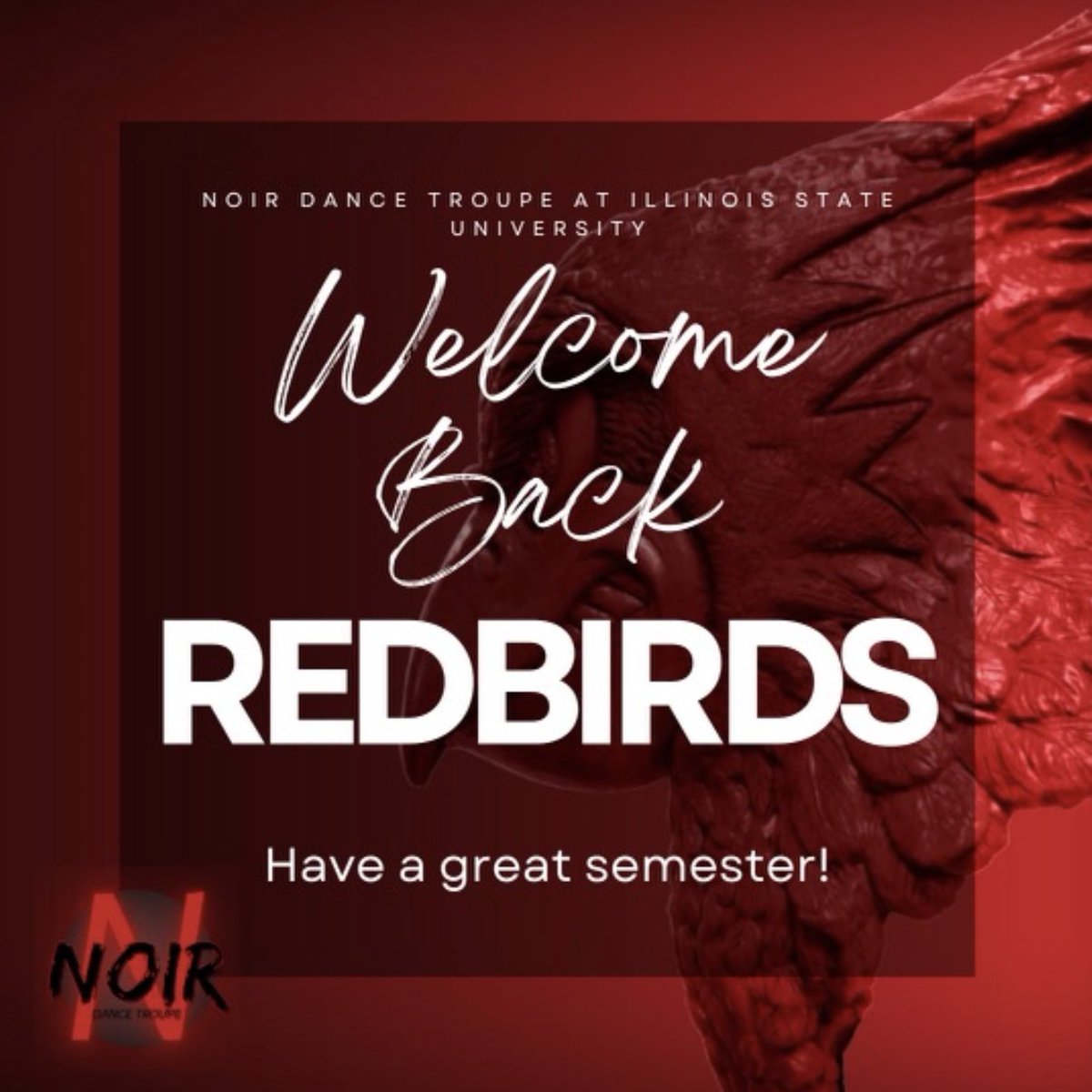 NOIRDance's tweet photo. Welcome back Redbirds! I hope you guys are excited to be back just as much as we are. Come check out our table at Festival ISU next week for more information about NOIR ❤️‍🔥 #GoRedbirds #TheUltimate https://t.co/LORlZg0yfw